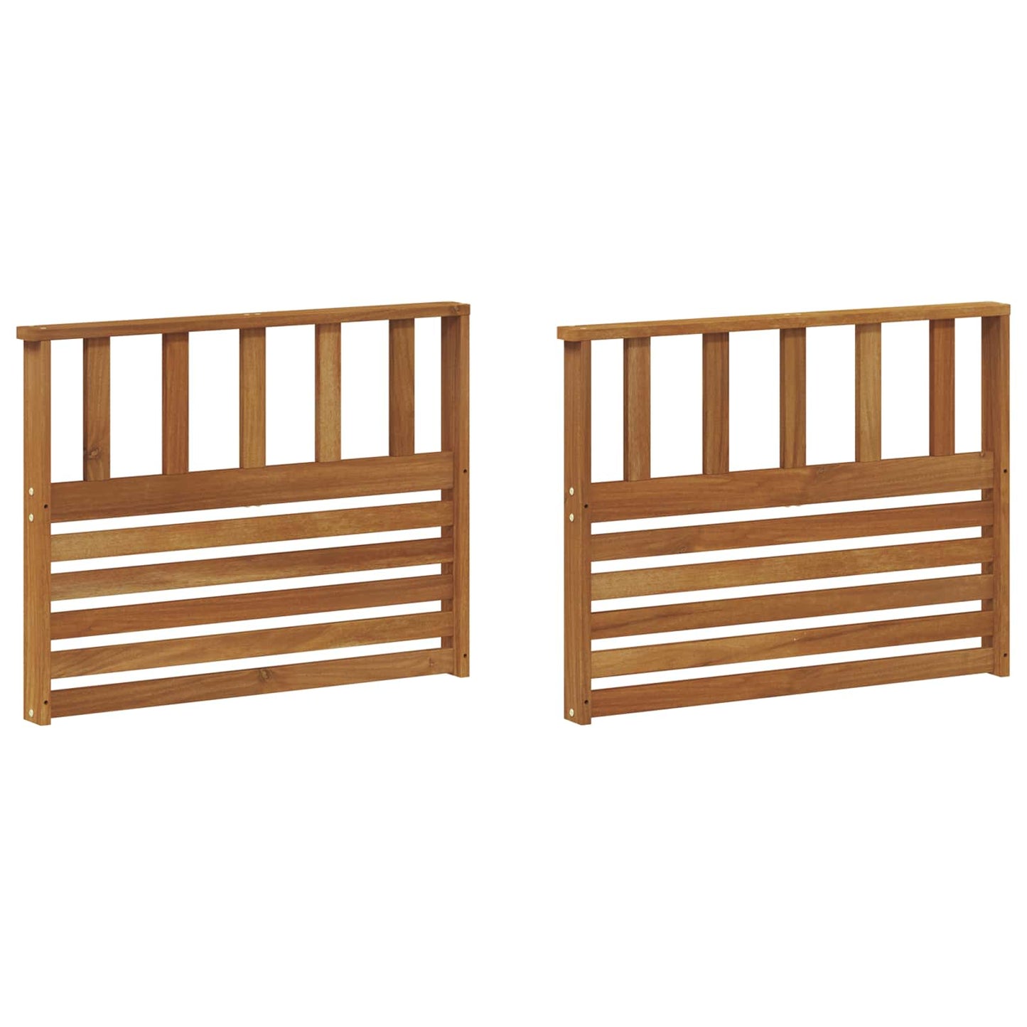 Armrest 2 pcs Natural 80 x 6 x 61 cm Solid Acacia Wood