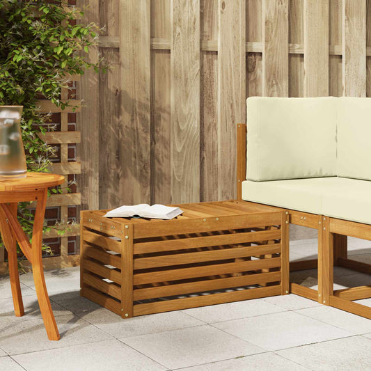 Outdoor Stool Bench Natural 79 x 43 x 37 cm Solid Acacia Wood