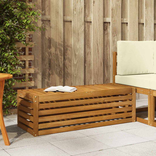Outdoor Stool Bench Natural 115 x 43 x 37 cm Solid Acacia Wood
