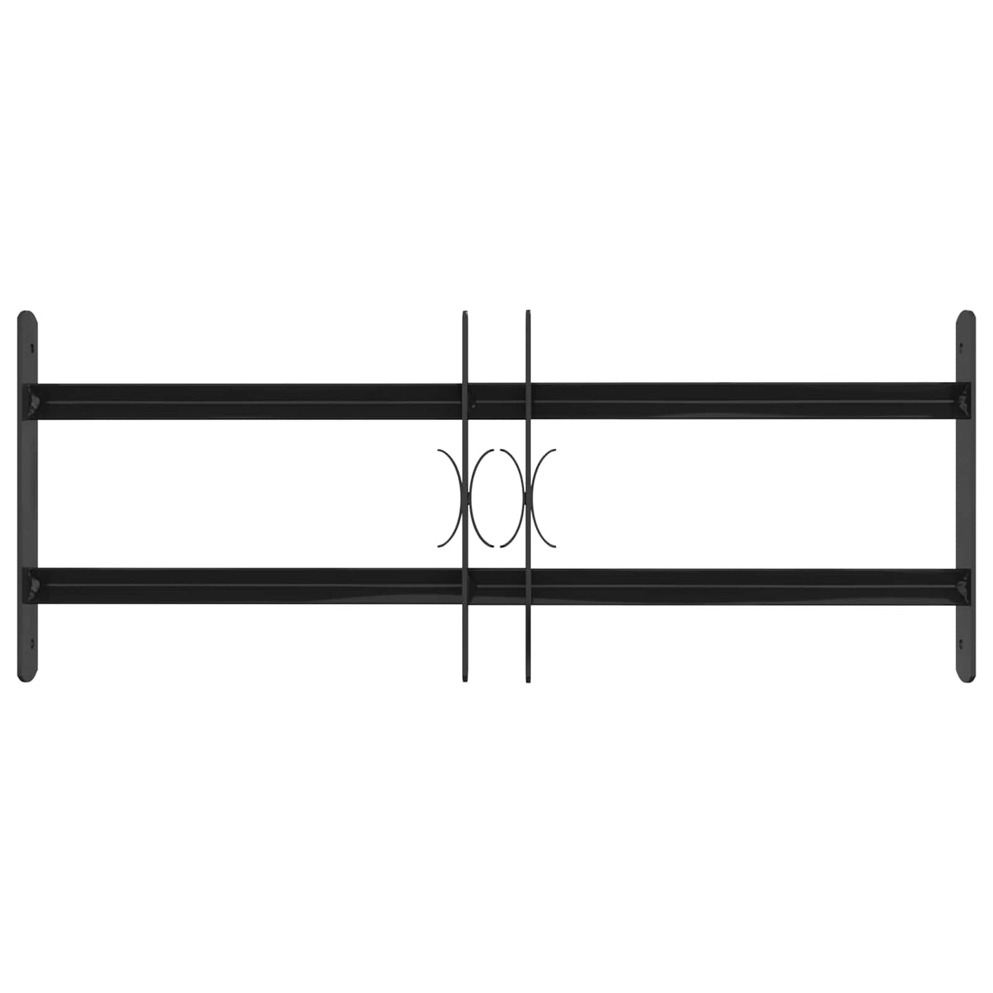 Window Grille 76 x 30 cm Powder-Coated Steel Black