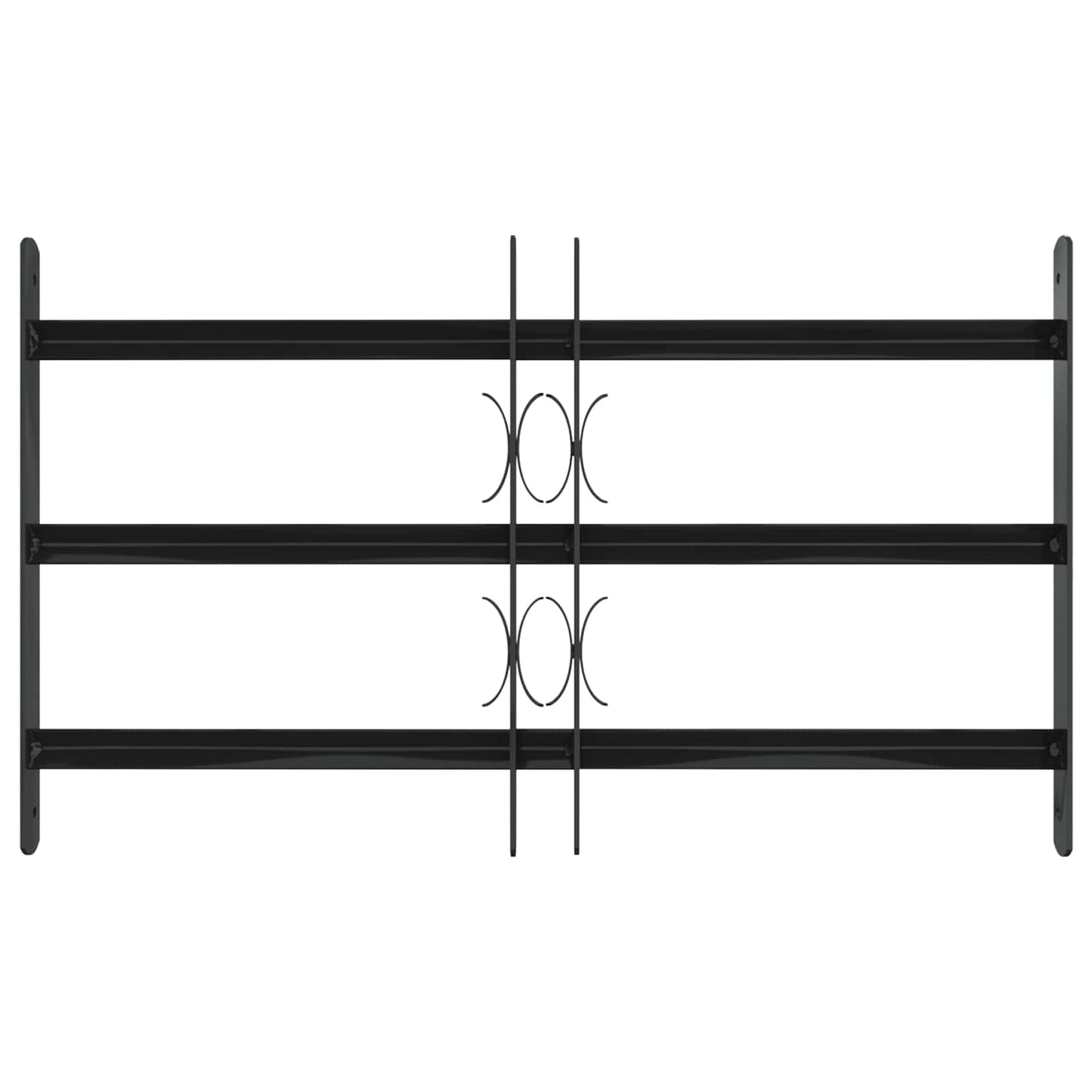 Window Grille 75.5 x 45 cm Powder-Coated Steel Black