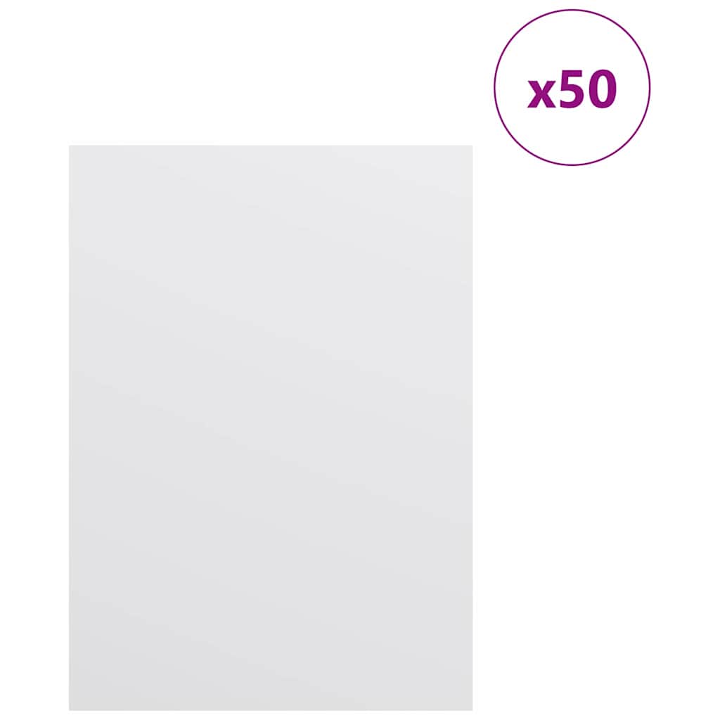 Decor Panels 50 pcs White 15 x 21 x 0.27 cm Engineered Wood