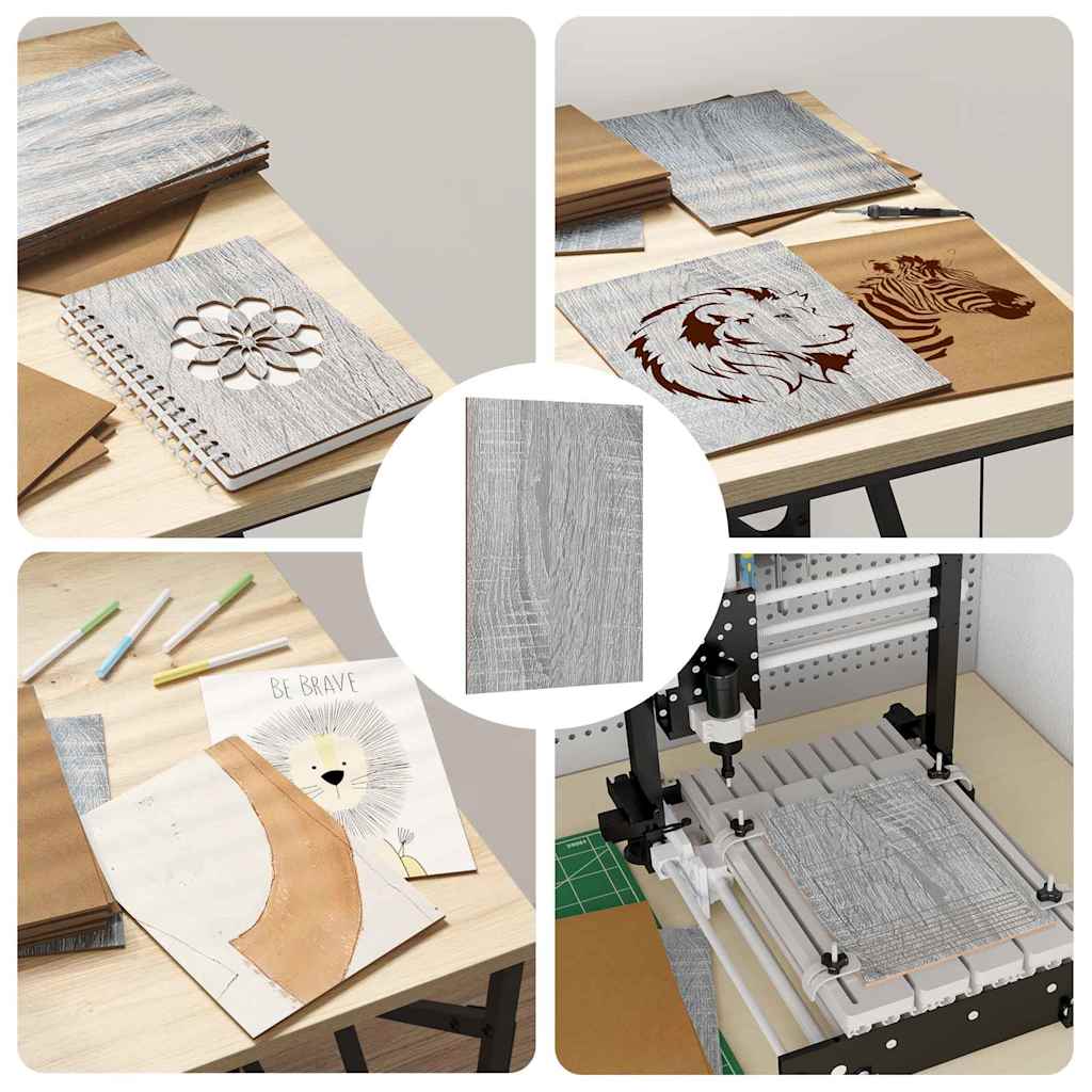 Decor Panels 50 pcs Grey Sonoma 15 x 21 x 0.27 cm