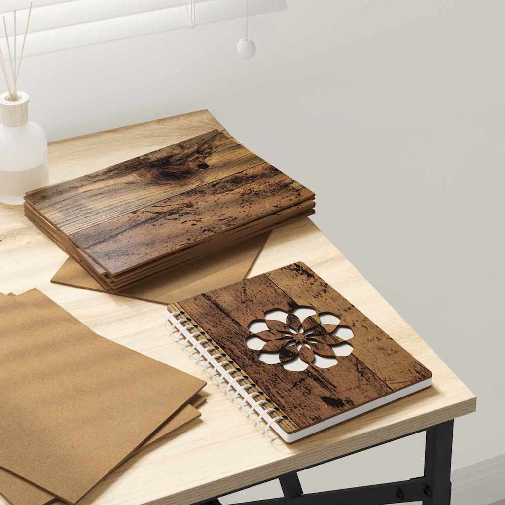 Decor Panels 50 pcs Old Wood 15 x 21 x 0.27 cm Engineered Wood