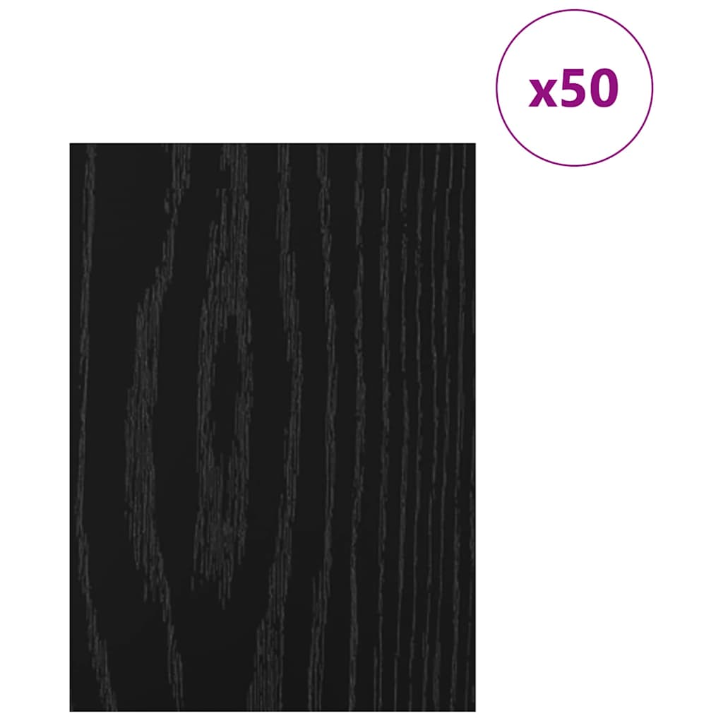 Decor Panels 50 pcs Black Oak 21 x 30 x 0.27 cm Engineered Wood