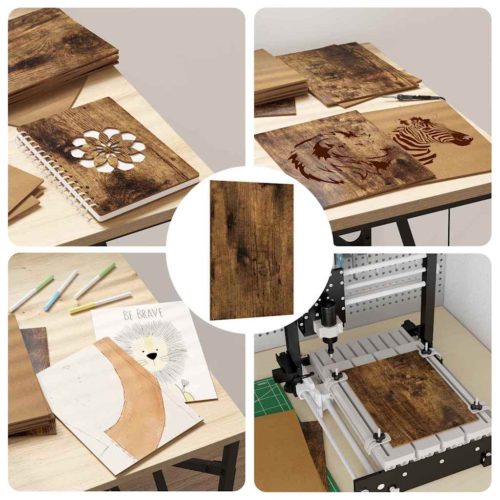 Decor Panels 150 pcs Smoked Oak 21 x 30 x 0.27 cm