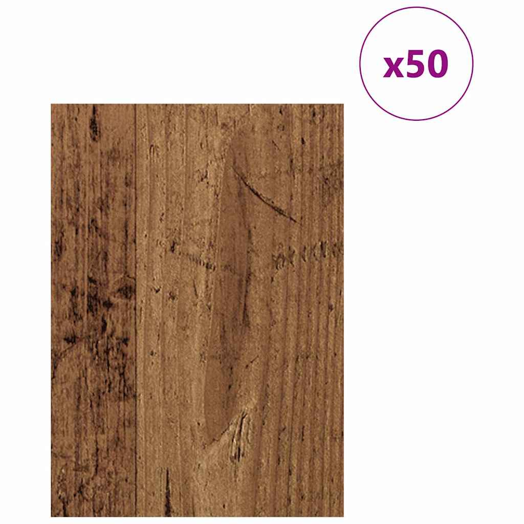 Decor Panels 50 pcs Old Wood 21 x 30 x 0.27 cm Engineered Wood