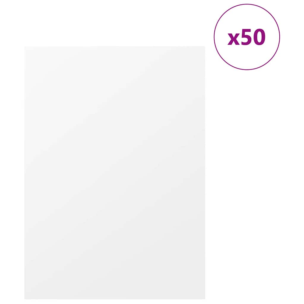 Decor Panels 50 pcs White 30 x 42 x 0.27 cm Engineered Wood