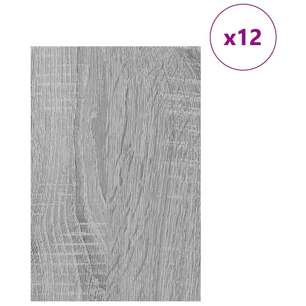 Decor Panels 12 pcs Grey Sonoma 40 x 60 x 0.27 cm