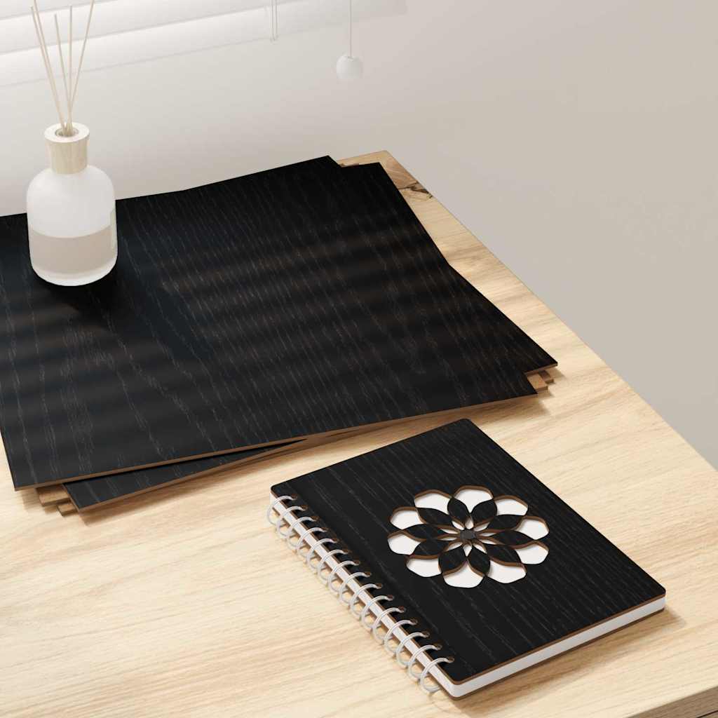 Decor Panels 12 pcs Black Oak 30 x 30 x 0.27 cm Engineered Wood