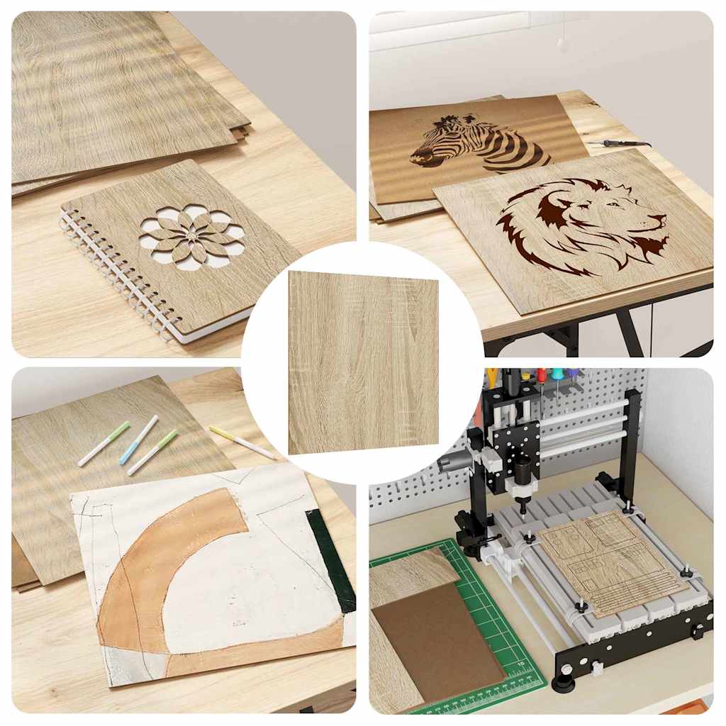 Decor Panels 12 pcs Sonoma Oak 30 x 30 x 0.27 cm