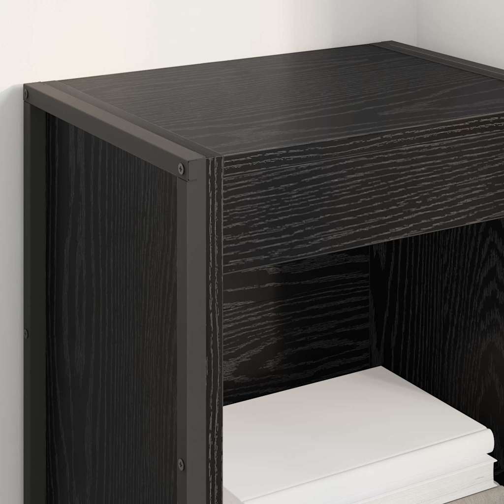 Book Cabinet Black Oak 40 x 30 x 86.5 cm Engineered Wood