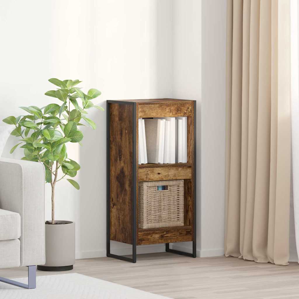 Book Cabinet Smoke Oak 40 x 30 x 86.5 cm Engineered Wood