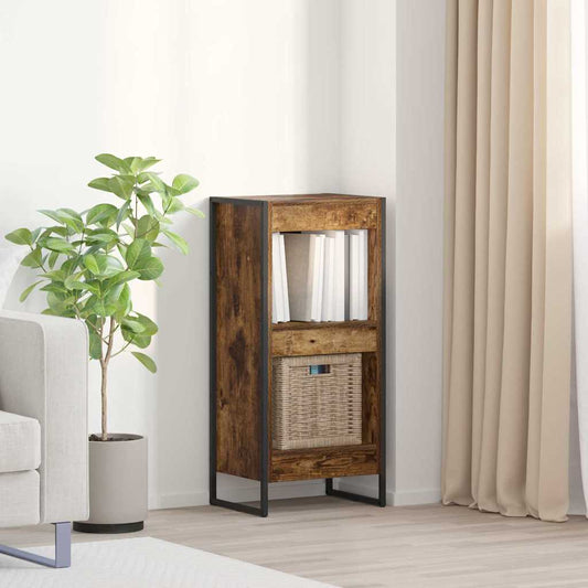 Book Cabinet Smoke Oak 40 x 30 x 86.5 cm Engineered Wood