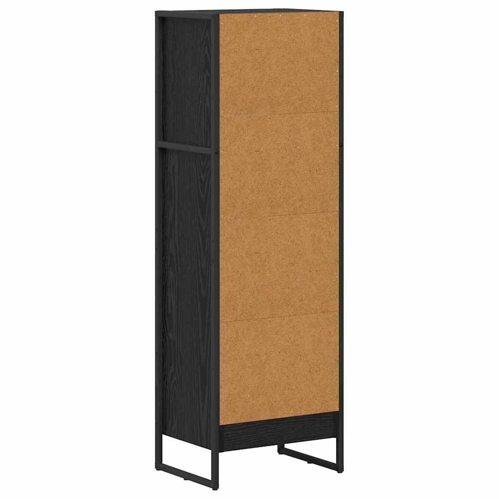 Book Cabinet Black Oak 40 x 30 x 121 cm Engineered Wood