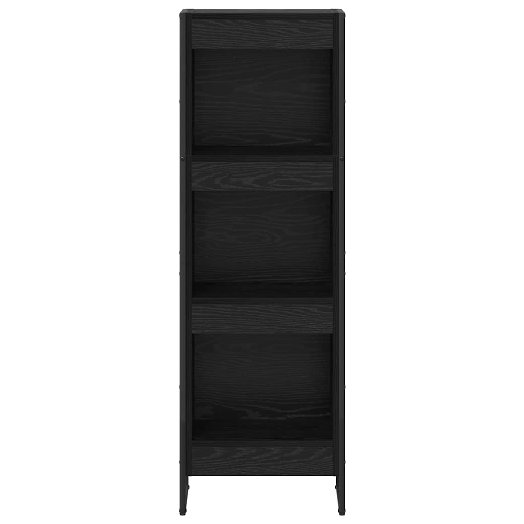 Book Cabinet Black Oak 40 x 30 x 121 cm Engineered Wood