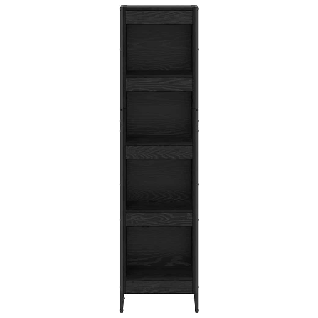Book Cabinet 40 x 30 x 155 cm Engineered Wood Black Oak
