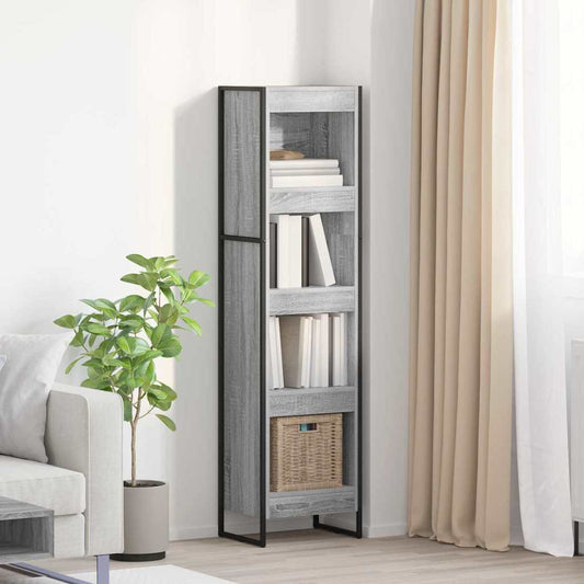 Book Cabinet Grey Sonoma 40 x 30 x 155 cm Engineered Wood