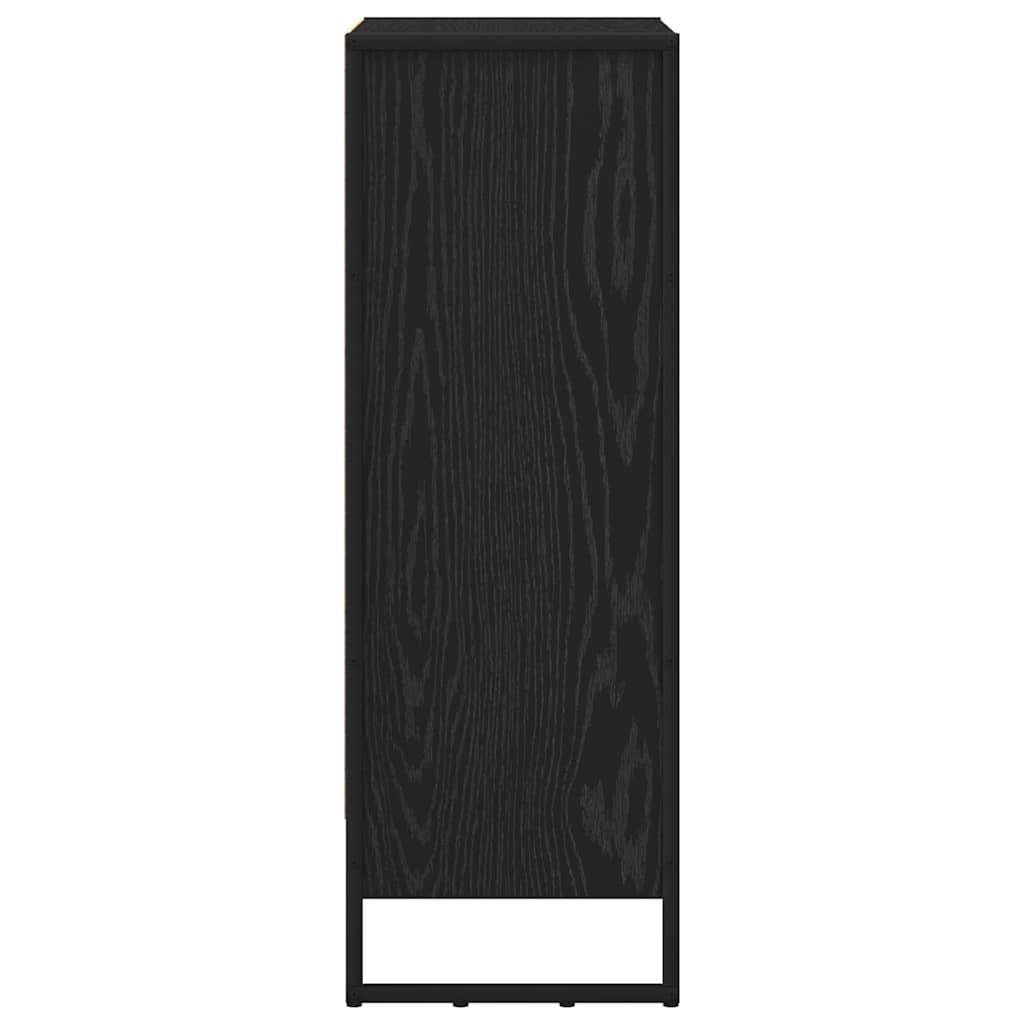 Book Cabinet Black Oak 60 x 30 x 86.5 cm Engineered Wood