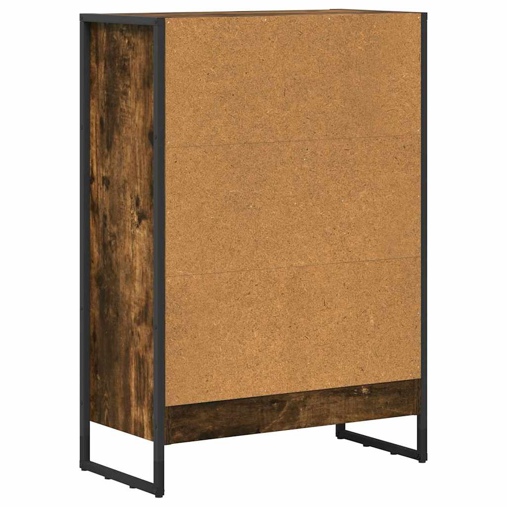 Book Cabinet Smoke Oak 60 x 30 x 86.5 cm Engineered Wood
