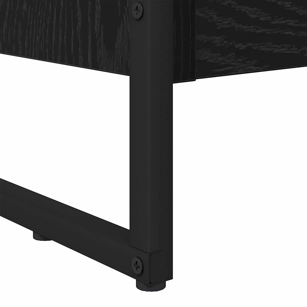 Book Cabinet Black Oak 60 x 30 x 121 cm Engineered Wood