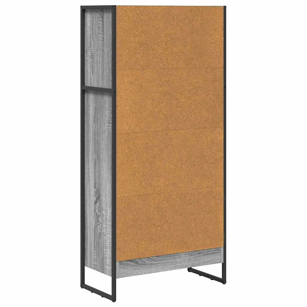 Book Cabinet Grey Sonoma 60 x 30 x 121 cm Engineered Wood