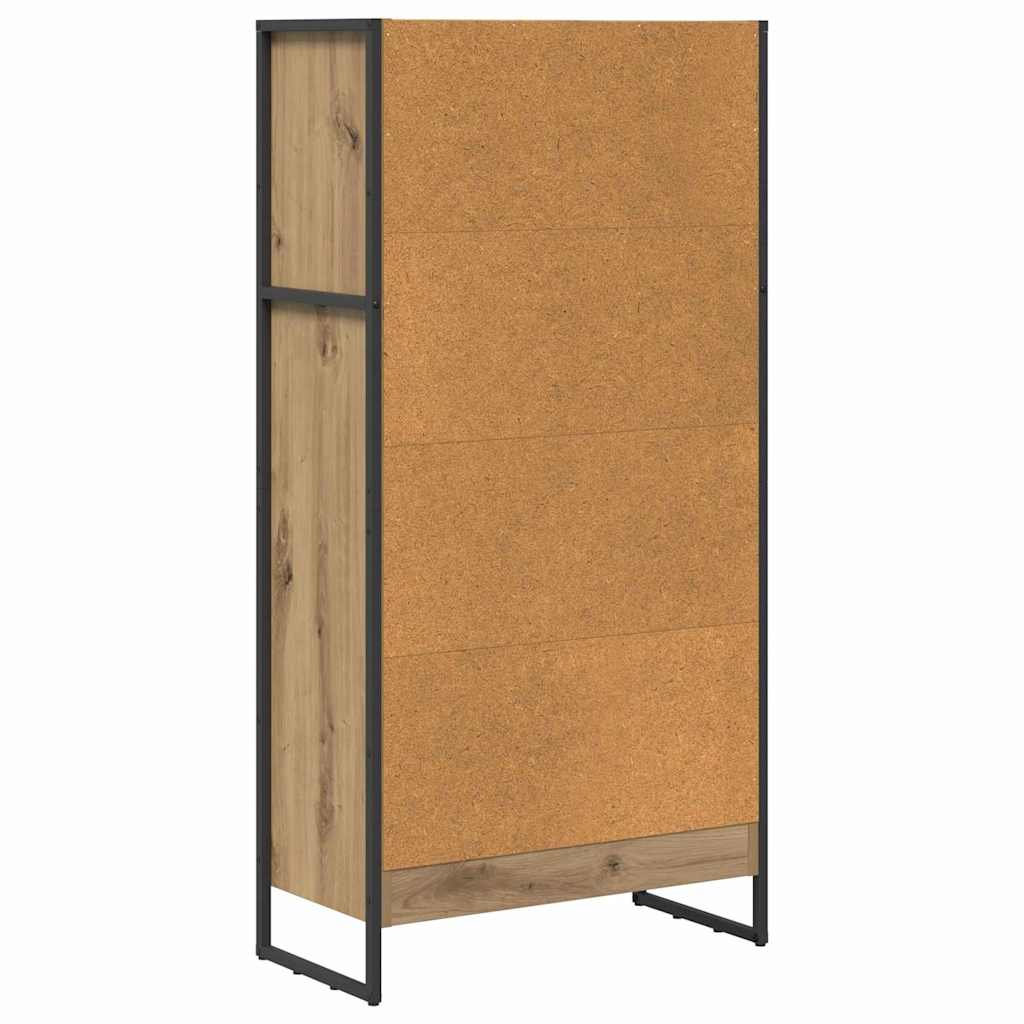 Book Cabinet Artisian Oak 60 x 30 x 121 cm Engineered Wood
