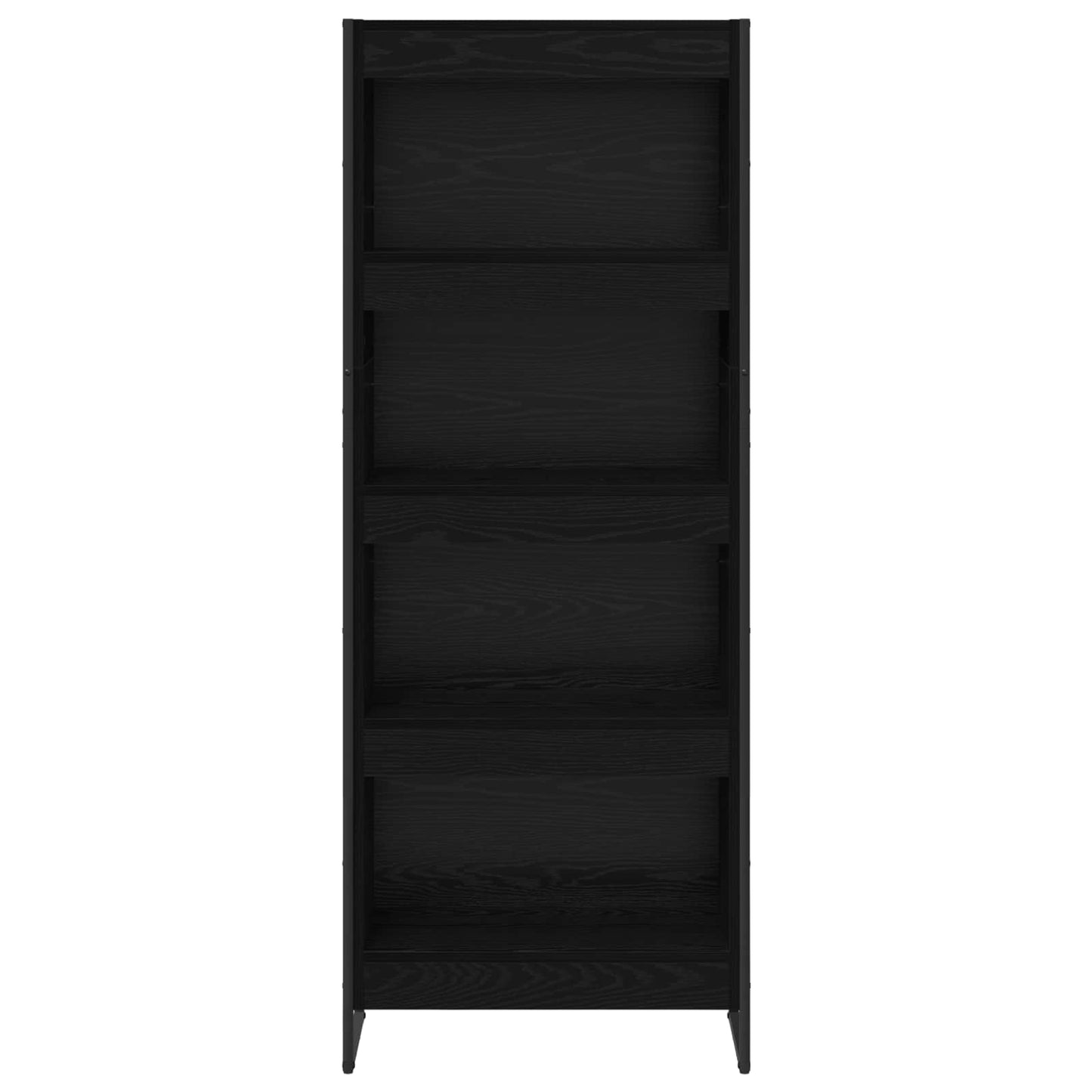Book Cabinet Black Oak 60 x 30 x 155 cm Engineered Wood