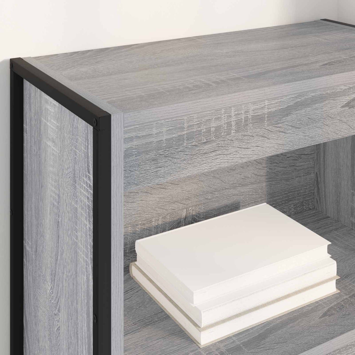 Book Cabinet Grey Sonoma 60 x 30 x 155 cm Engineered Wood