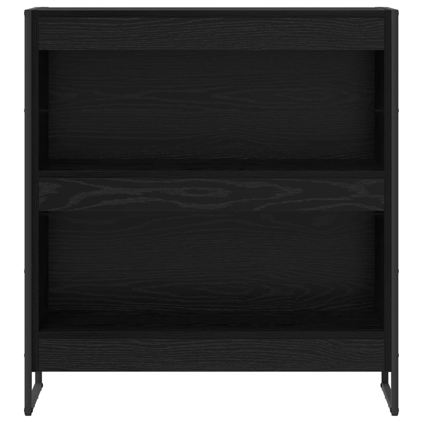 Book Cabinet Black Oak 80 x 30 x 86.5 cm Engineered Wood