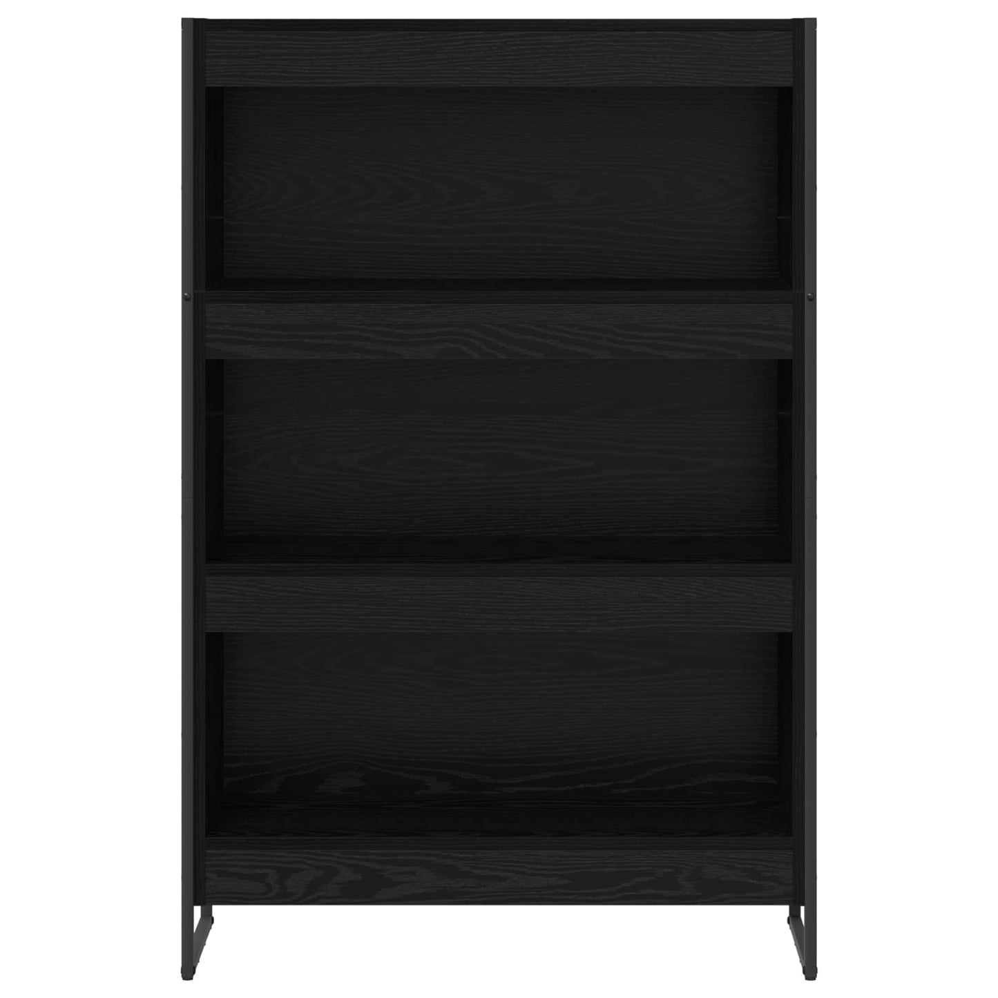 Book Cabinet Black Oak 80 x 30 x 121 cm Engineered Wood