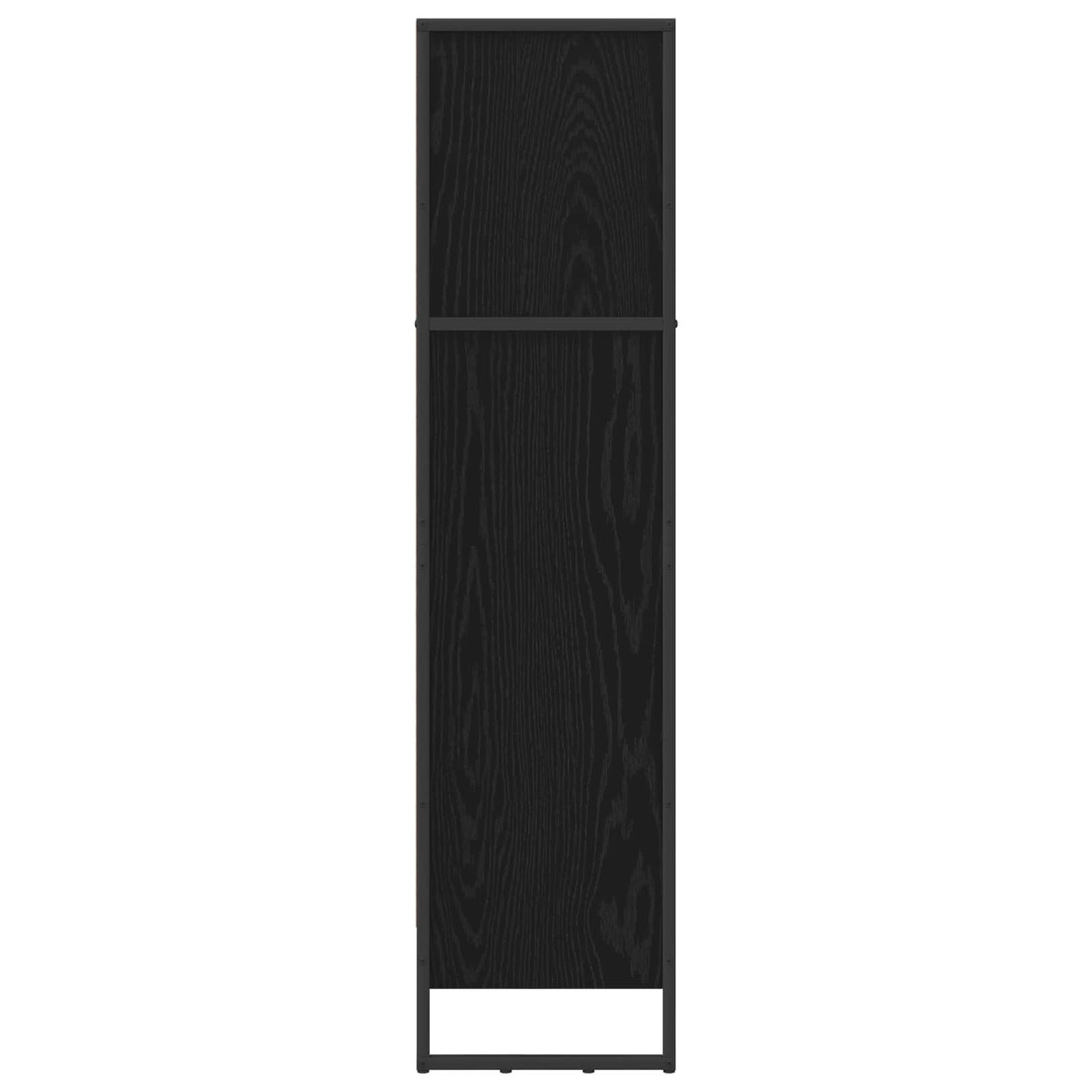 Book Cabinet Black Oak 80 x 30 x 121 cm Engineered Wood