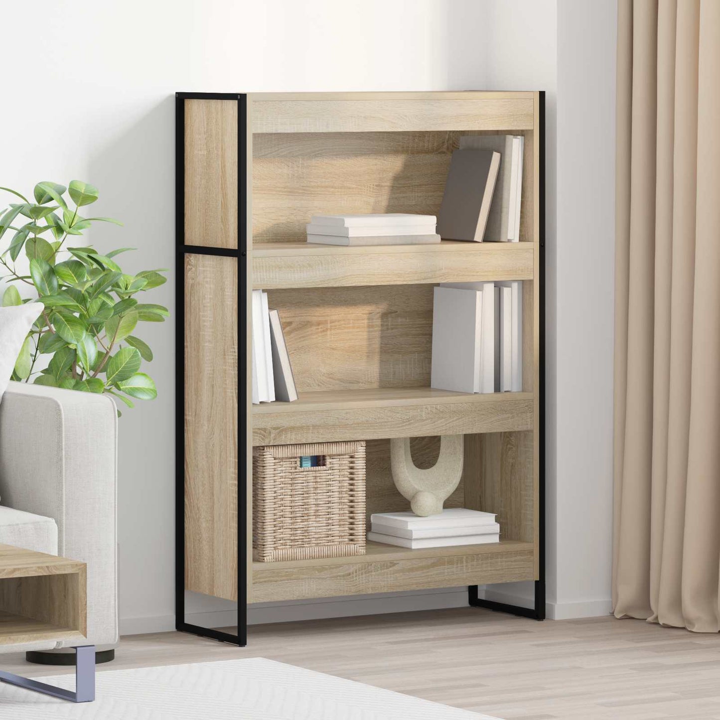 Book Cabinet Sonoma 80 x 30 x 121 cm Engineered Wood