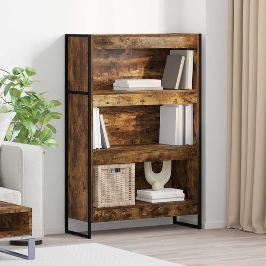 Book Cabinet Smoke Oak 80 x 30 x 121 cm Engineered Wood