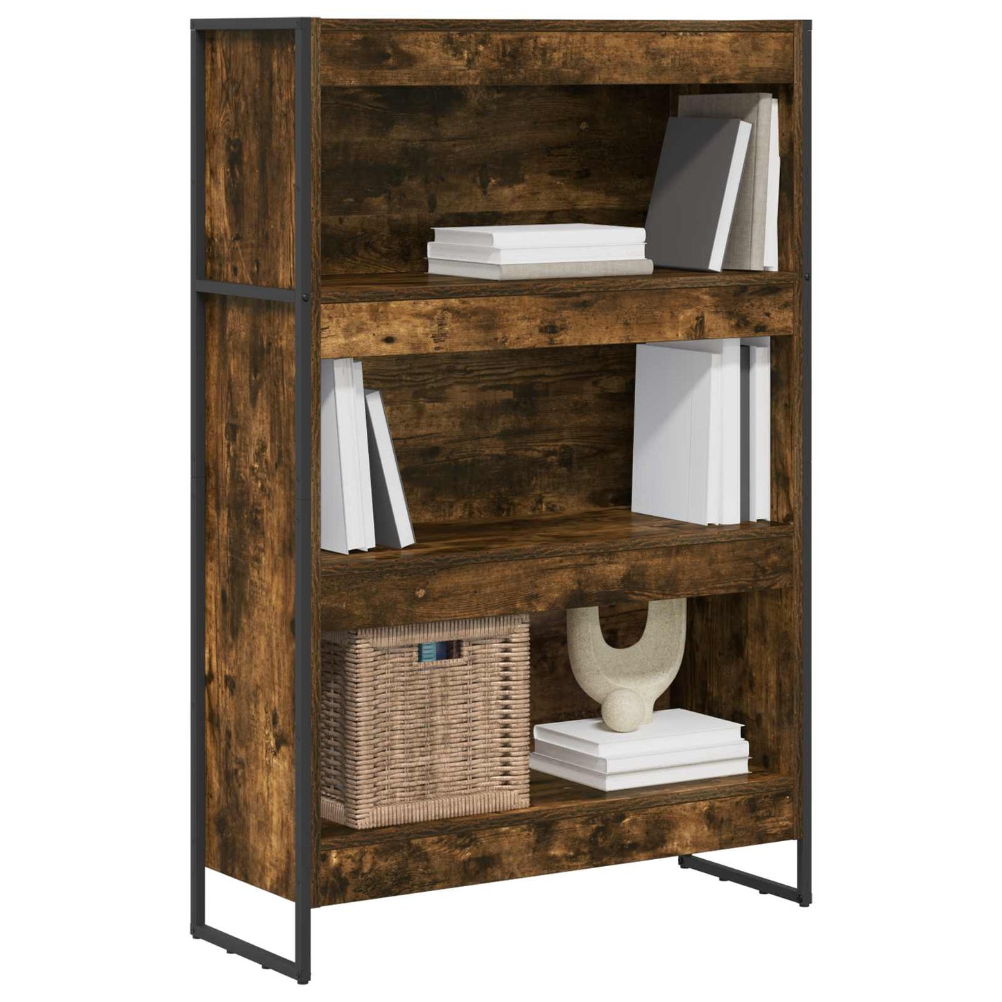 Book Cabinet Smoke Oak 80 x 30 x 121 cm Engineered Wood