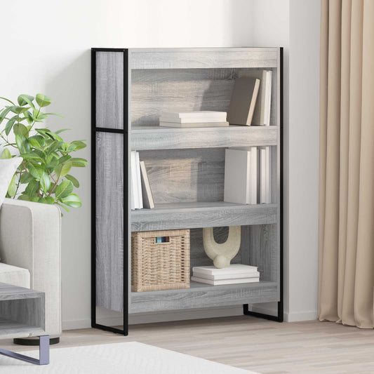 Book Cabinet Grey Sonoma 80 x 30 x 121 cm Engineered Wood