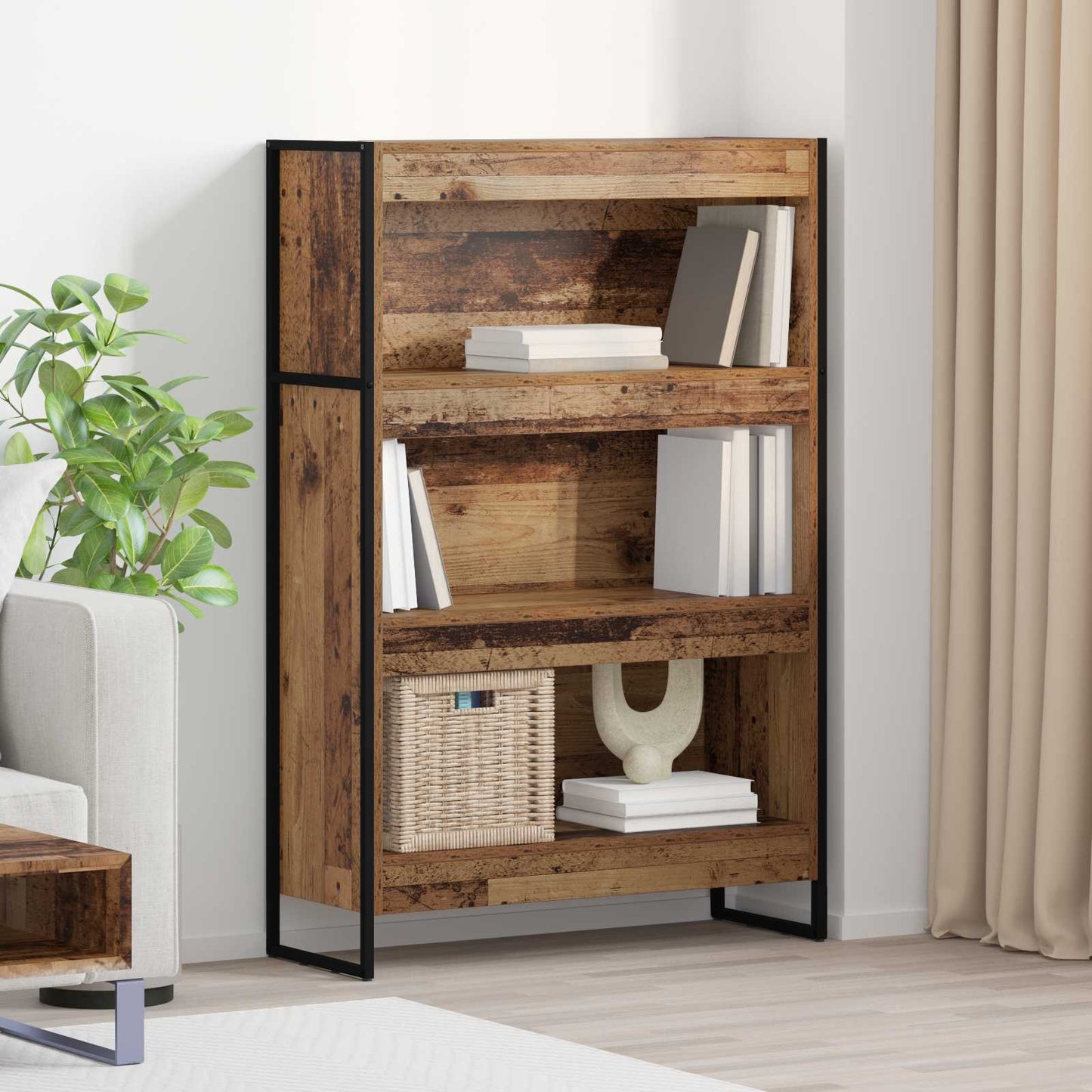 Book Cabinet Old Wood 80 x 30 x 121 cm Engineered Wood