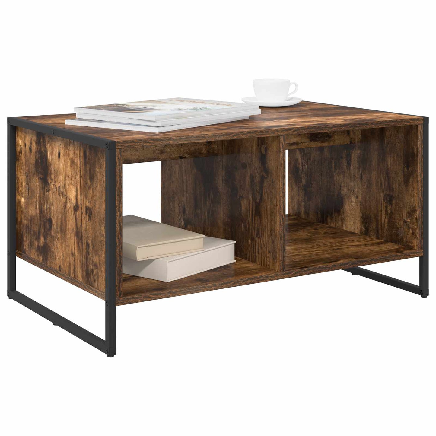 Coffee Table Smoke Oak 80 x 50 x 40 cm Engineered Wood