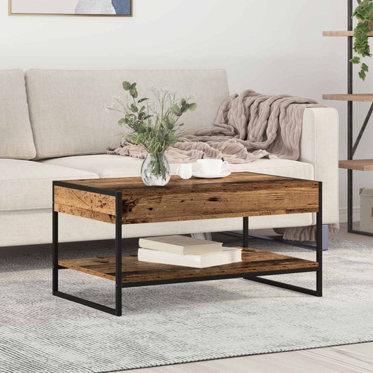 Coffee Table Old Wood 80 x 50 x 40 cm Engineered Wood