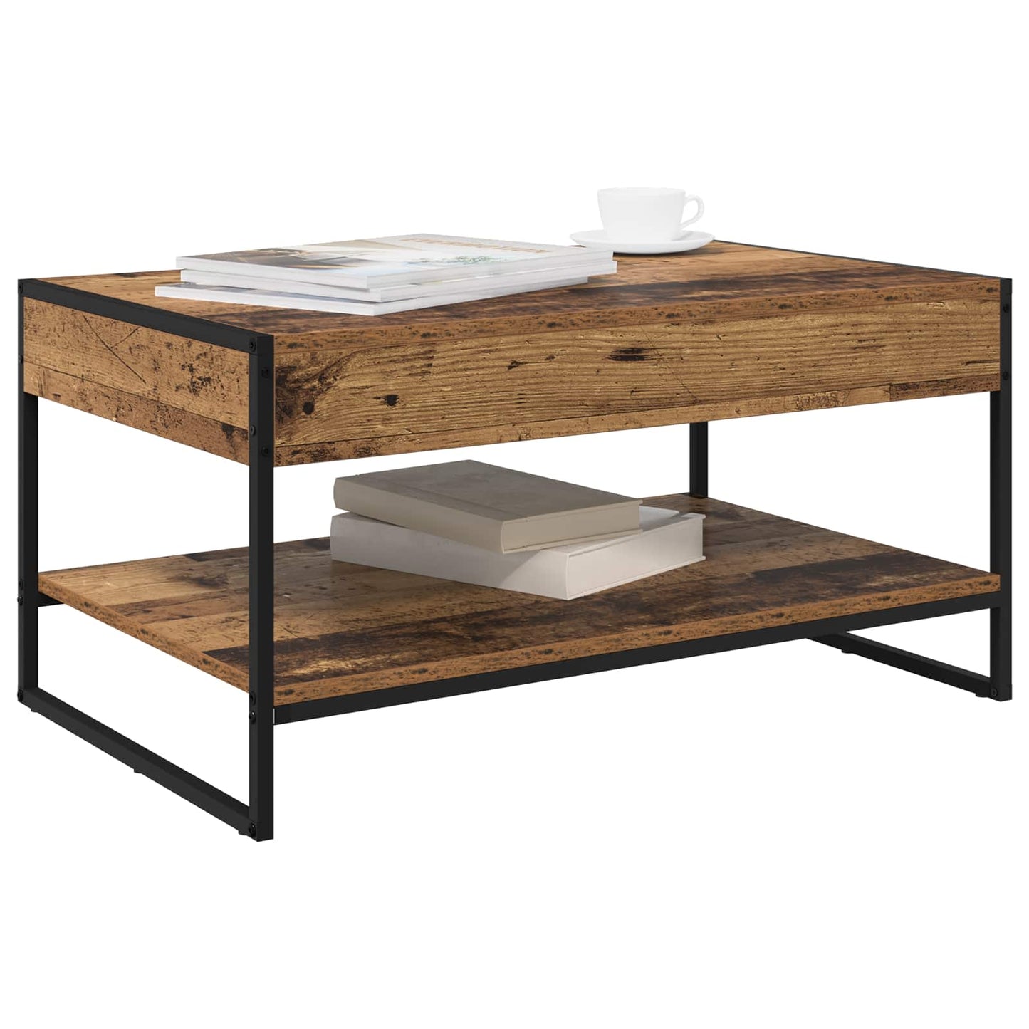Coffee Table Old Wood 80 x 50 x 40 cm Engineered Wood