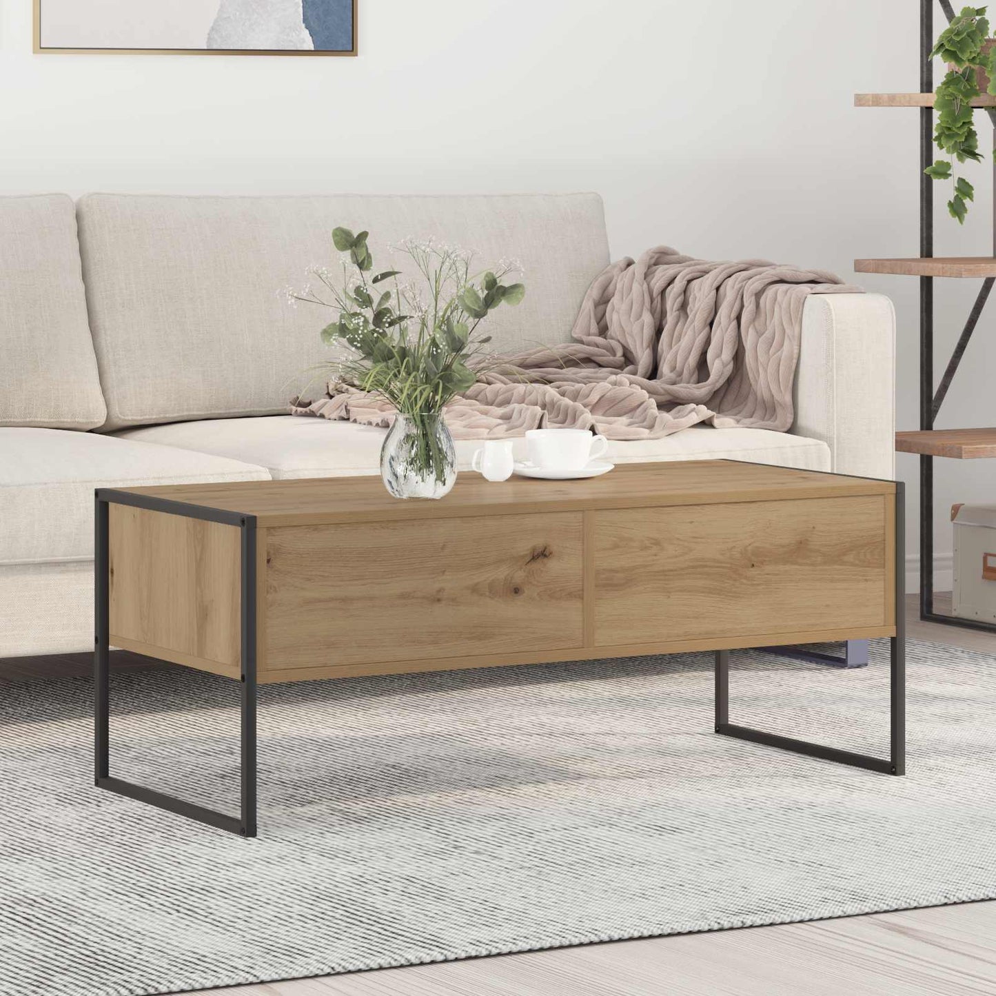 Coffee Table Artisian Oak 100 x 46 x 40 cm Engineered Wood