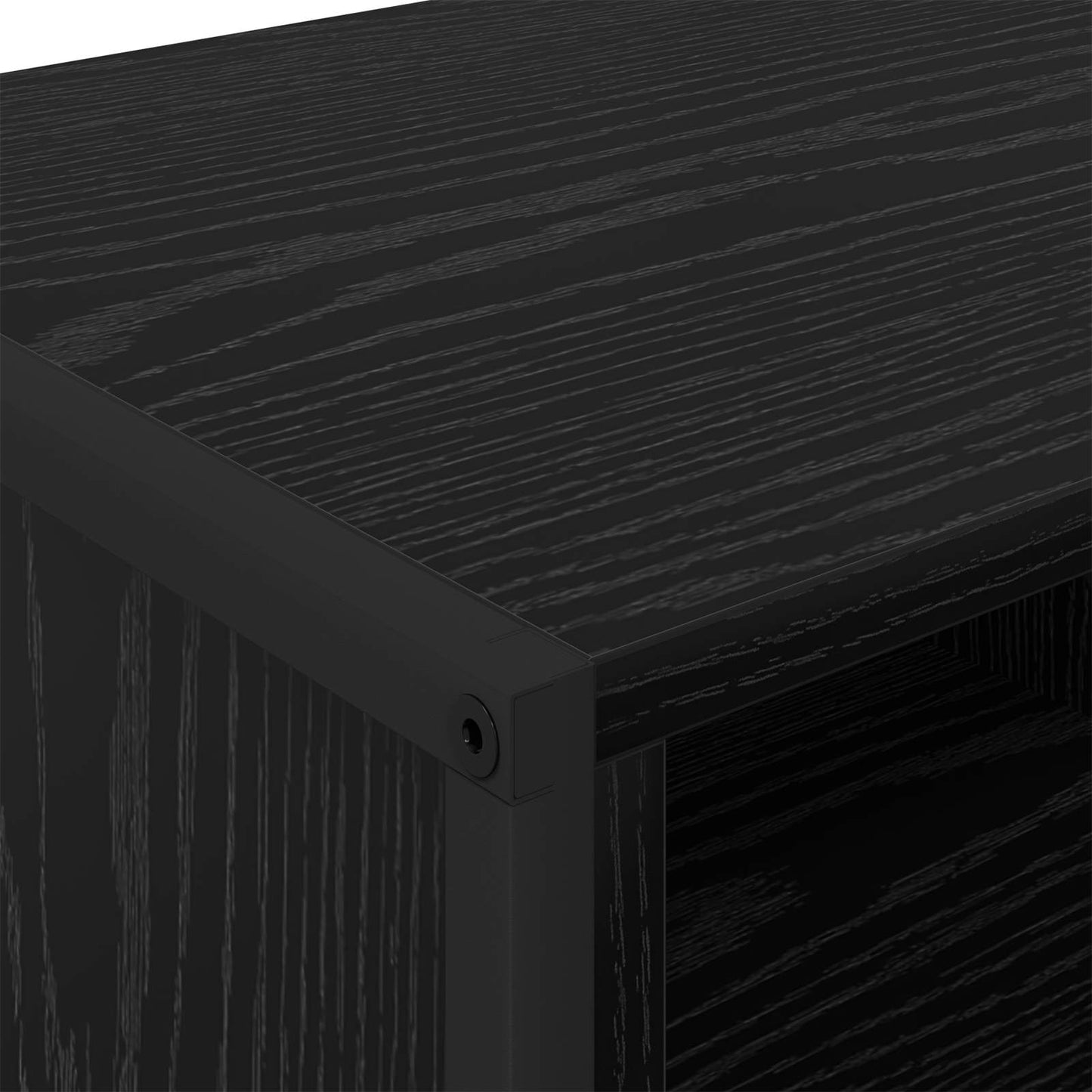 Shoe Cabinet Black Oak 60 x 35 x 44 cm Engineered Wood