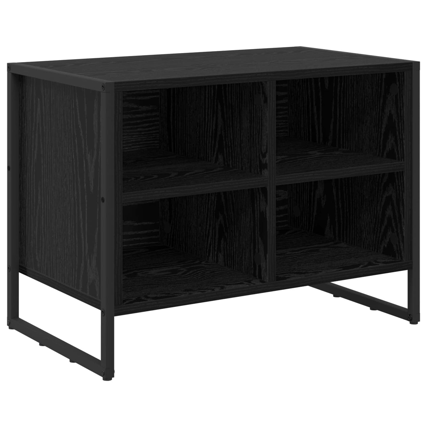 Shoe Cabinet Black Oak 60 x 35 x 44 cm Engineered Wood