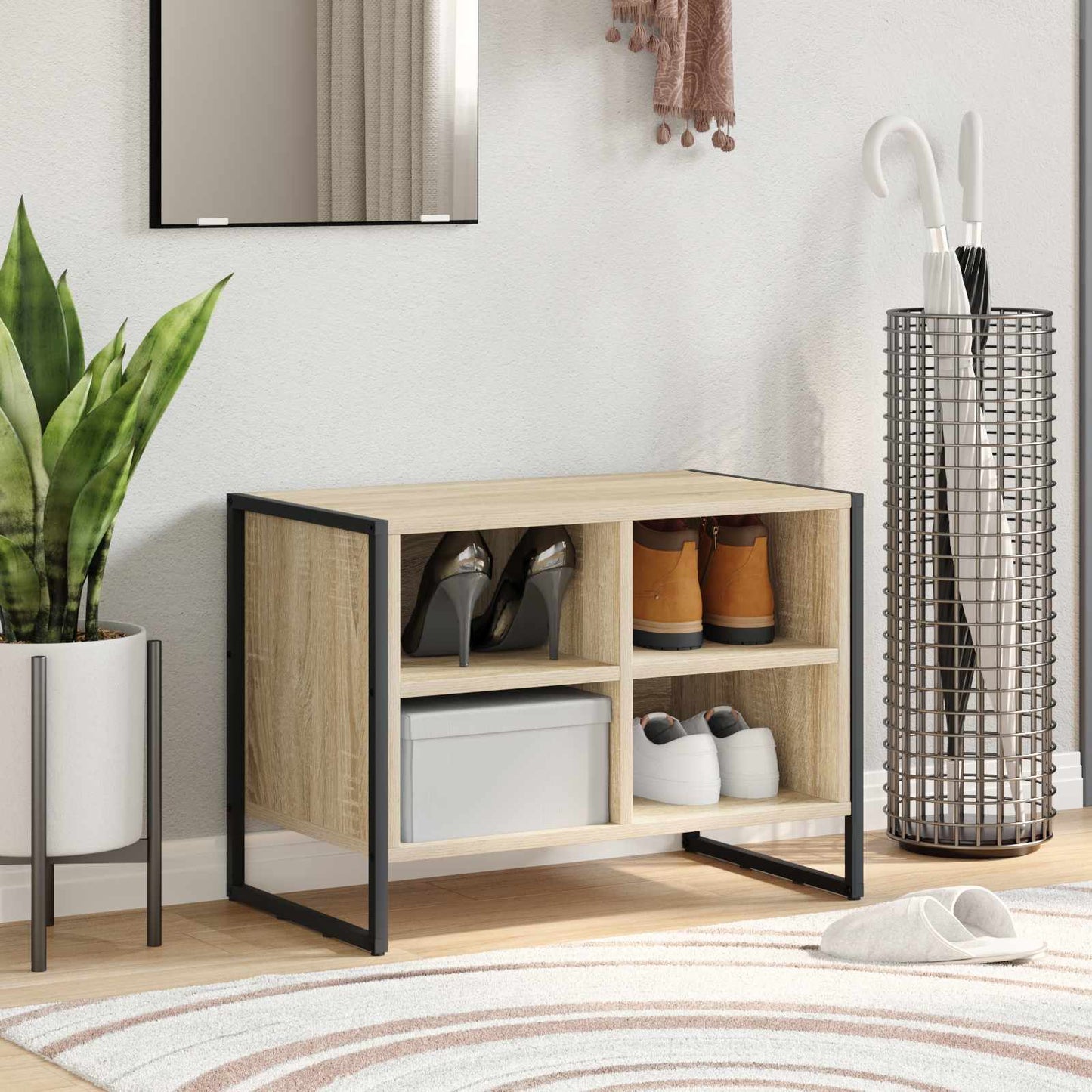 Shoe Cabinet Sonoma 60 x 35 x 44 cm Engineered Wood