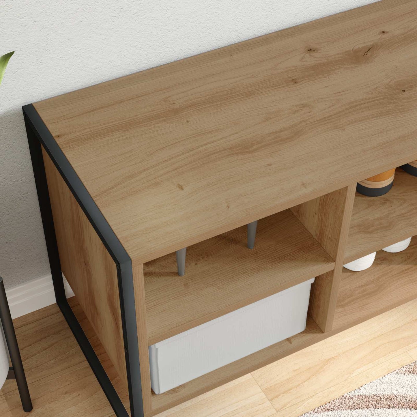 Shoe Cabinet Artisian Oak 60 x 35 x 44 cm Engineered Wood