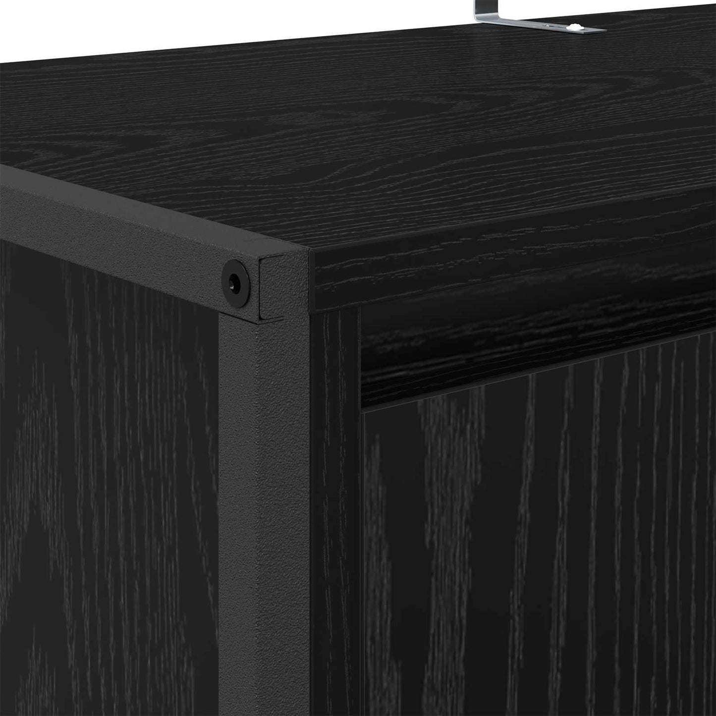Shoe Cabinet Black Oak 79 x 36 x 100 cm Engineered Wood