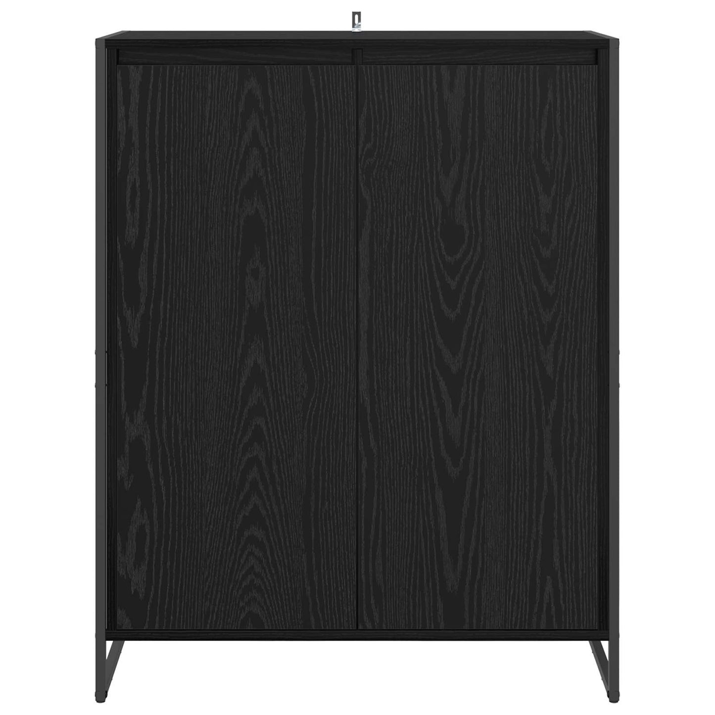 Shoe Cabinet Black Oak 79 x 36 x 100 cm Engineered Wood