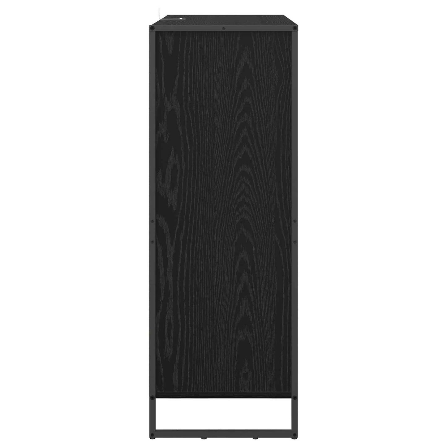 Shoe Cabinet Black Oak 79 x 36 x 100 cm Engineered Wood