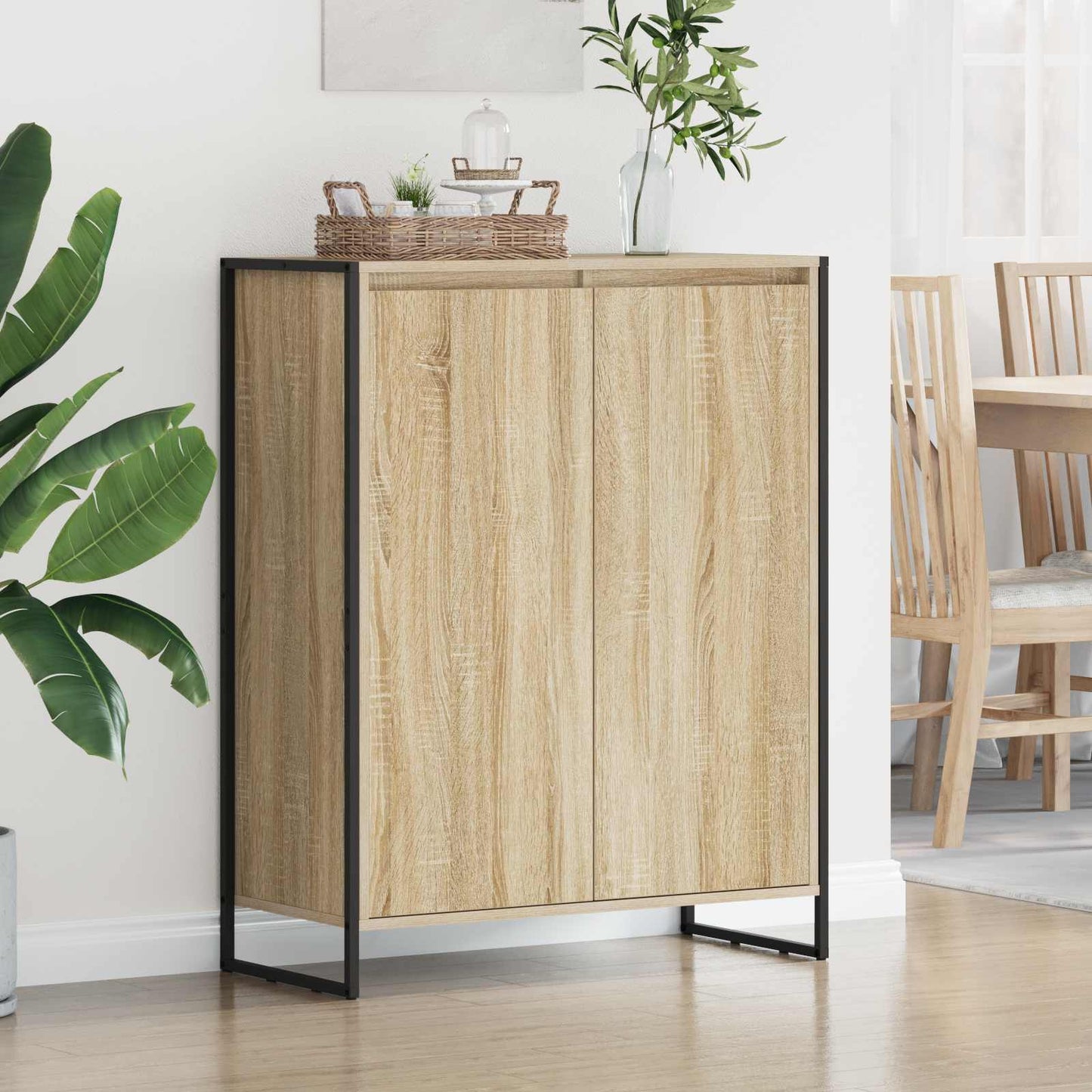 Shoe Cabinet with Door Sonoma 79 x 36 x 100 cm Engineered Wood