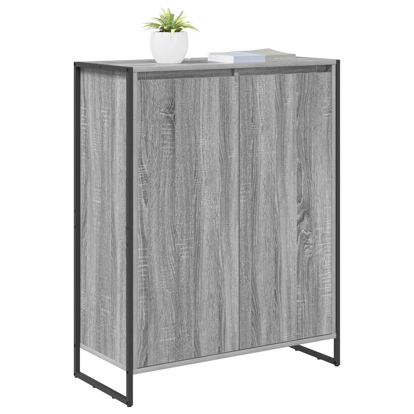 Shoe Cabinet Grey Sonoma 79 x 36 x 100 cm Engineered Wood